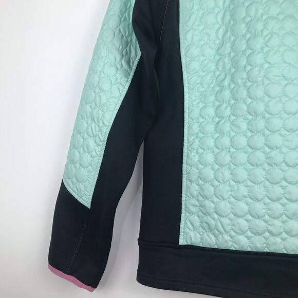Land’s End Lightweight Zip Up Quilted Zip Up in pale Teal and Black - Picture 8 of 12
